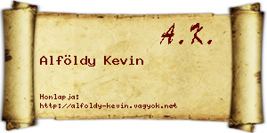 Alföldy Kevin névjegykártya